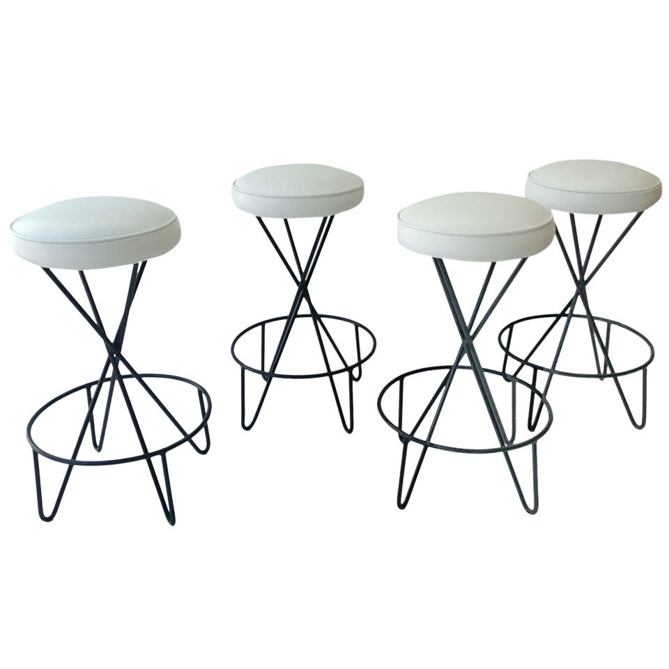 Set of four Bar Stools designed by Paul Tuttle