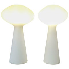 A pair of Opaque Glass Table Lamps Designed by Lisa Johansson-Pepe