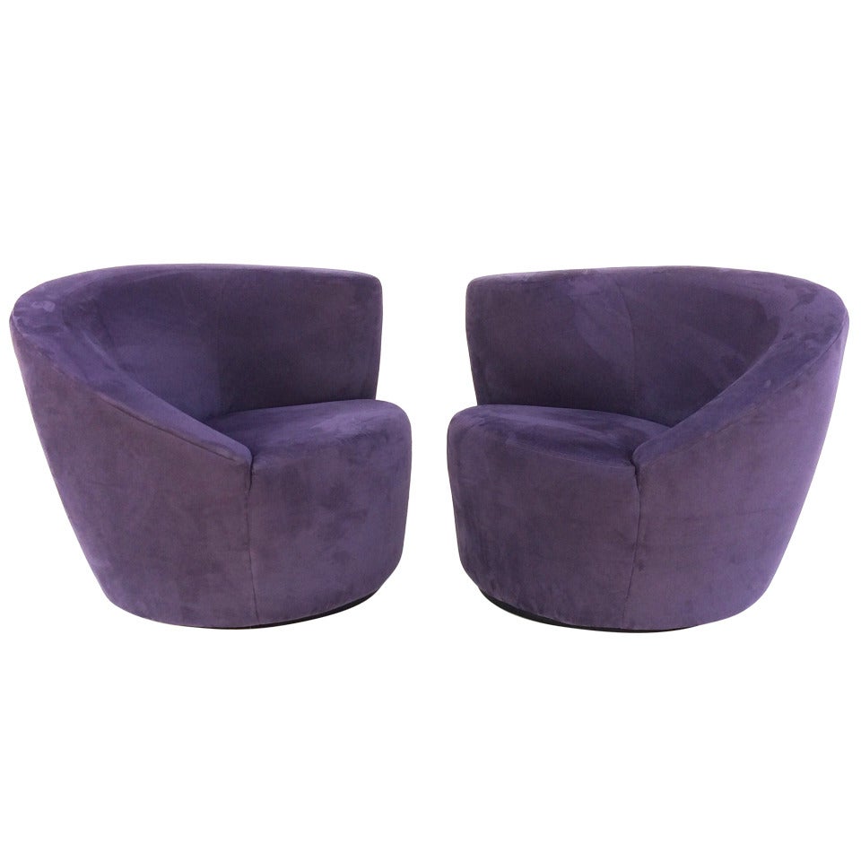 Pair of Nautilus Chairs by Valdimir Kagan