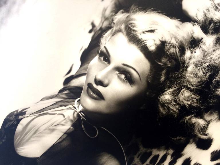 Mid-Century Modern Black and White Rita Hayworth Photograph by George Hurrell