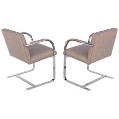 Pair of Early "Brno" Chairs Designed by Mies van der Rohe for Thonet