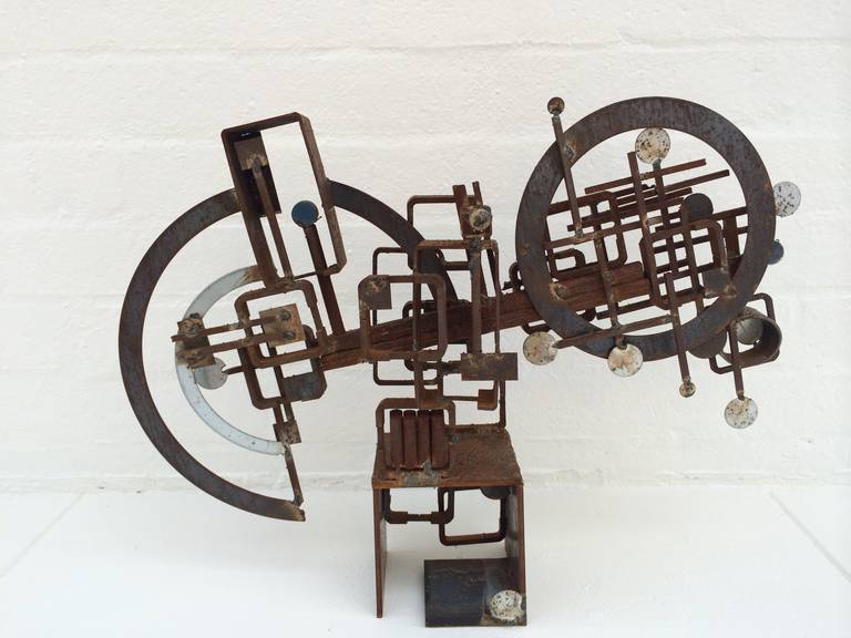 Brutalist Metal Sculpture by Frank Cota In Excellent Condition In Palm Springs, CA