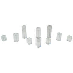 Collection of 10 Glass Arkipelago Candle Holders by Timo Sarpaneva for Iittala