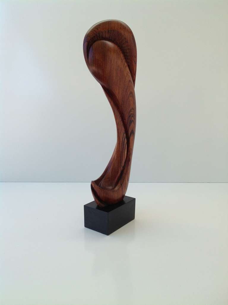 Masculine Rosewood Suclpture In Excellent Condition In Palm Springs, CA