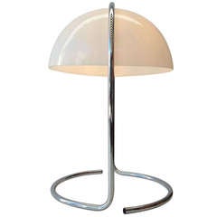 Acrylic And Chrome Table Lamp Designed By Walter Von Nessen