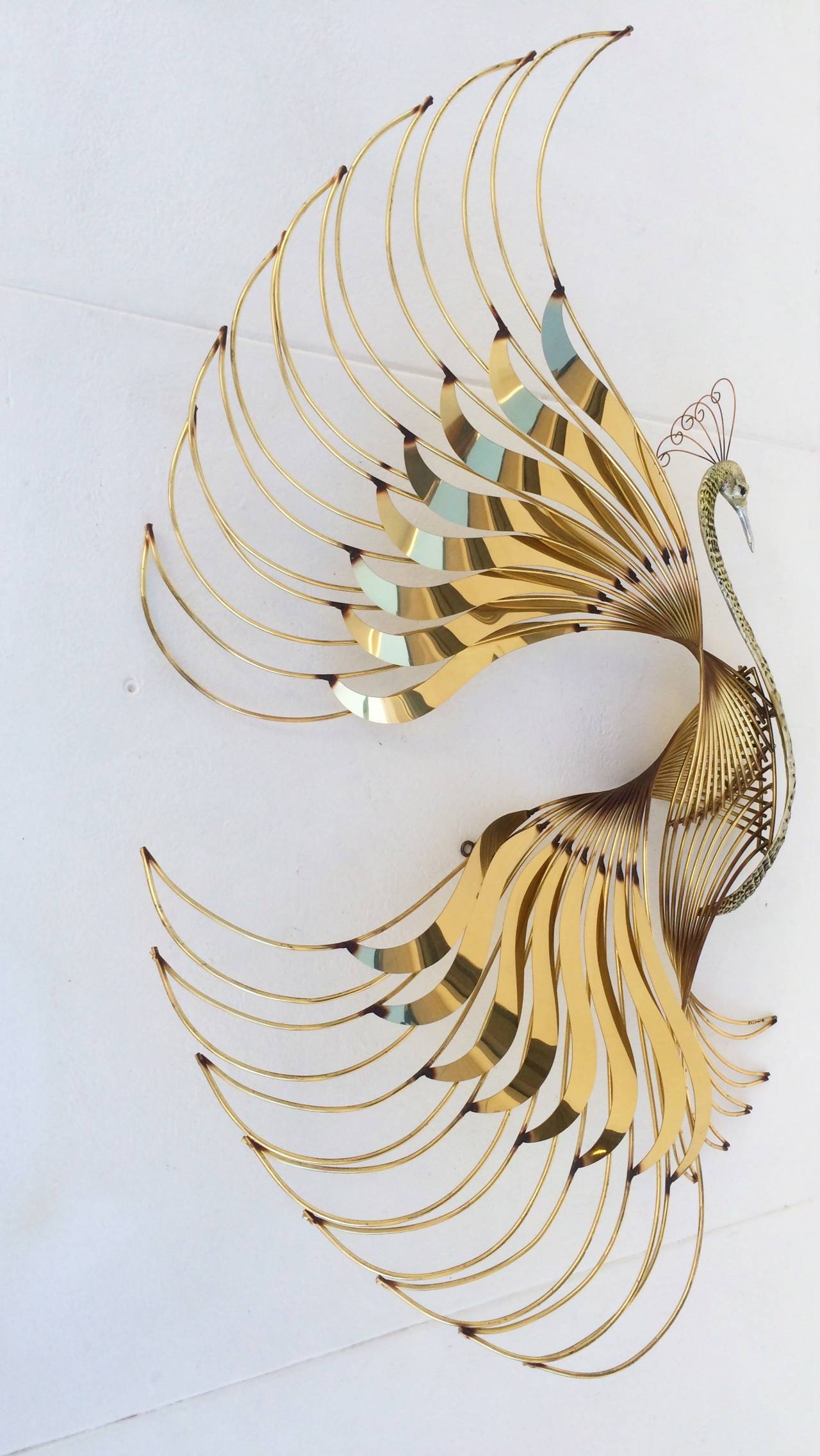 Modern Bird of Paradise Wall Sculpture by Curtis Jere