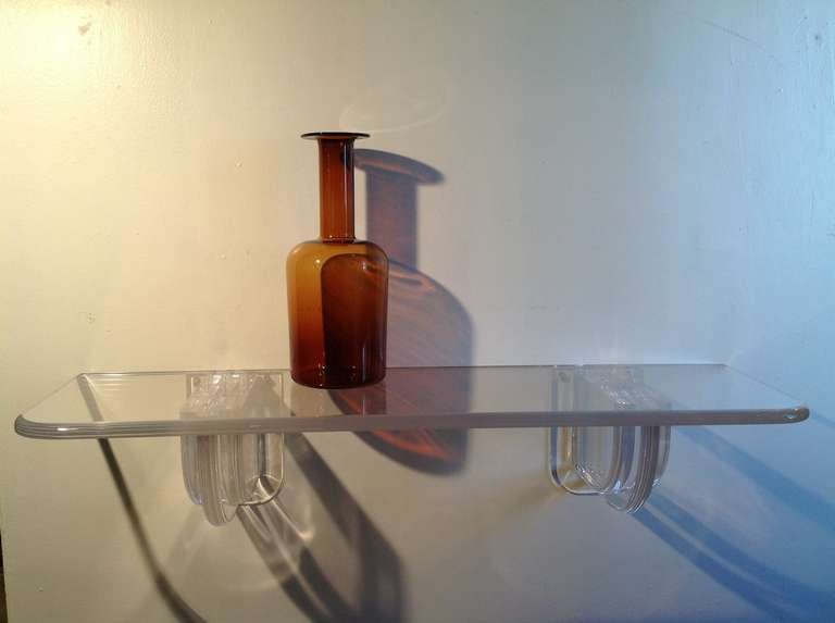 Stunning 1970s Acrylic Shelf from a Palm Springs Estate done by Steve Chase 1