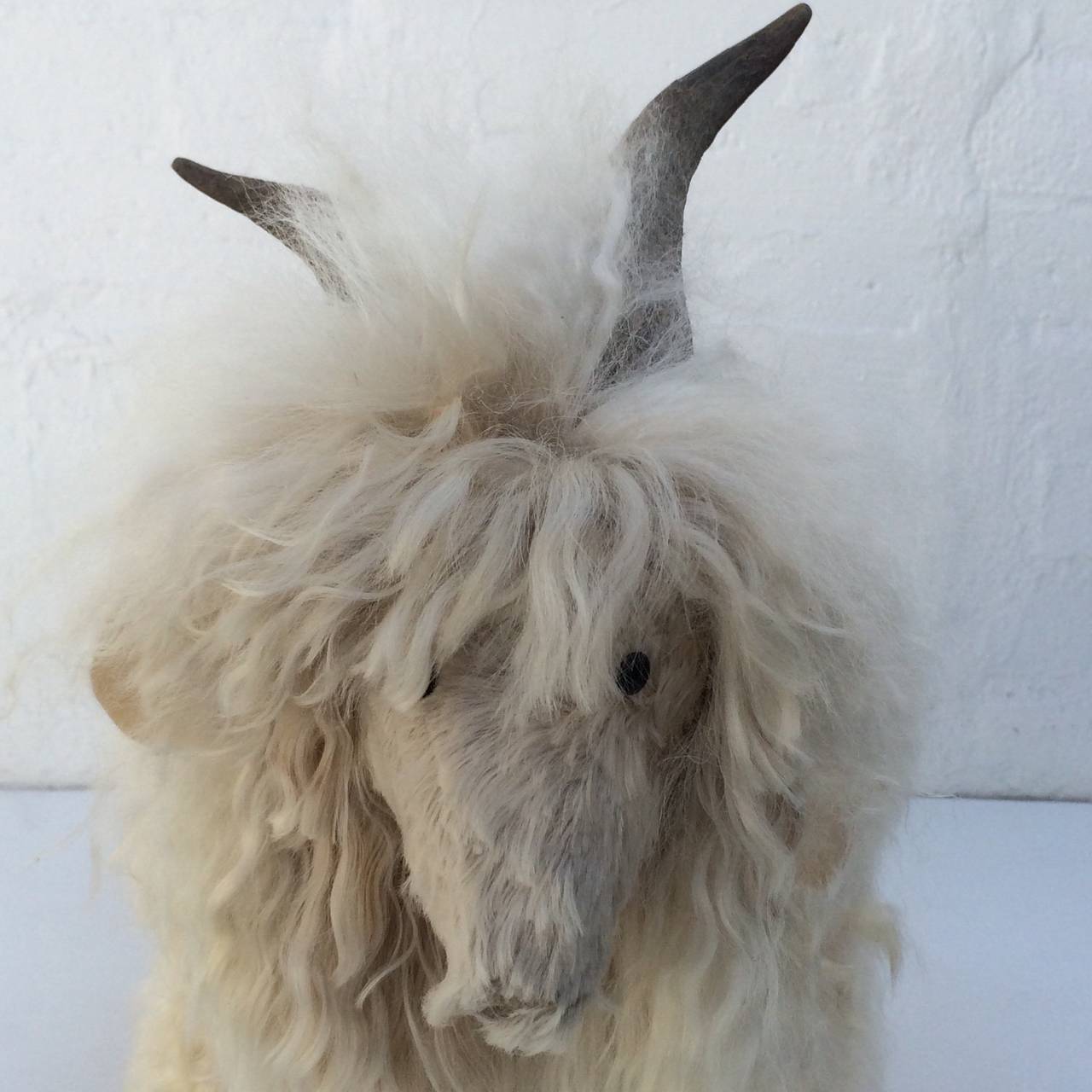 Mid-20th Century Icelandic Sheep Ottoman in the manner of Lalanne.