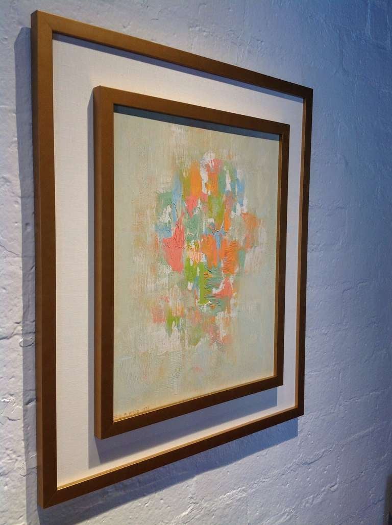Abstract On Board By American Artist Paul W Wood 1971