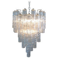 Murano Eight-Tier Tubular Glass Chandelier