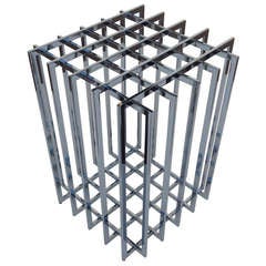 Sculptural Grid Table Base designed by Pierre Cardin