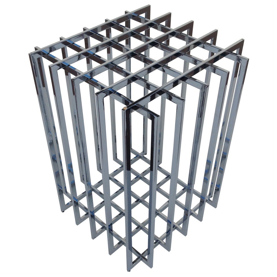 Sculptural Grid Table Base designed by Pierre Cardin