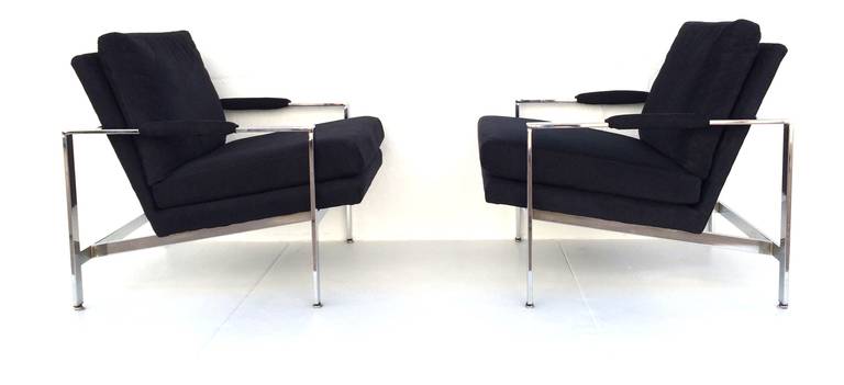 American Pair of Milo Baughman Lounge Chairs for Thayer Coggin