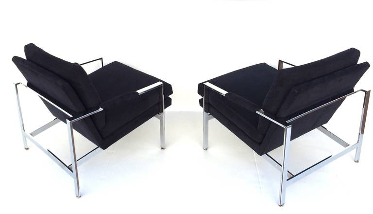 Pair of Milo Baughman Lounge Chairs for Thayer Coggin In Excellent Condition In Palm Springs, CA