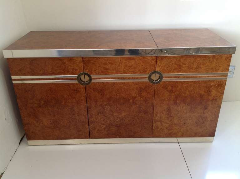 Unknown Burlwood Bar designed by Pierre Cardin (signed)