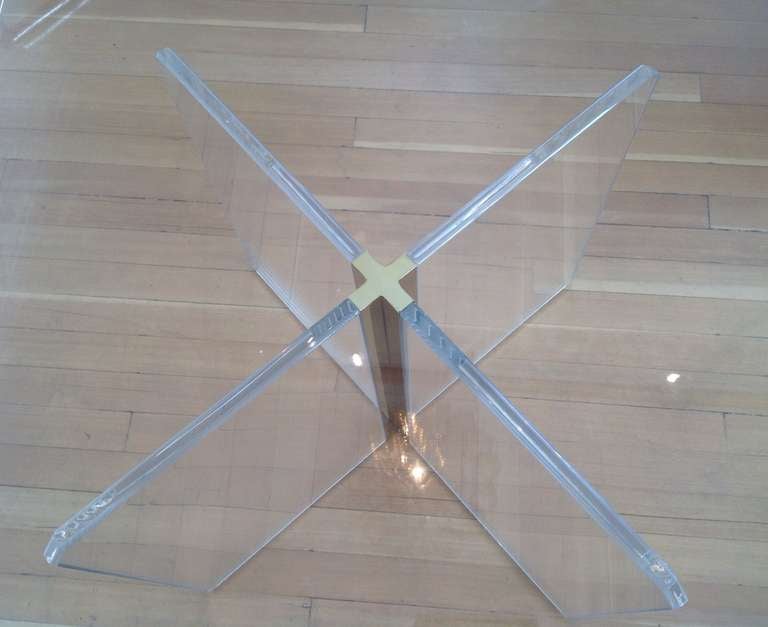 Late 20th Century Acrylic Dining/Game Table In The Style Of Charles Hollis Jones
