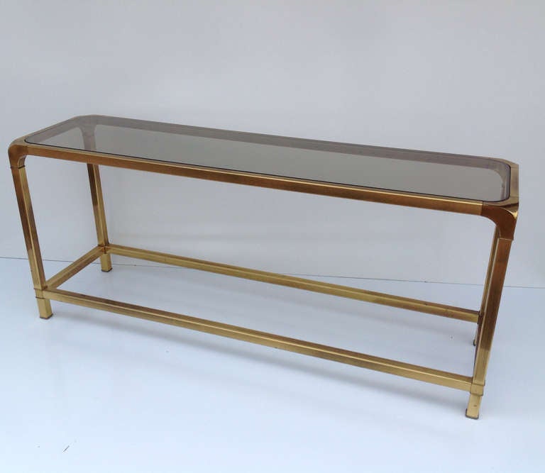 Antique Brass Console by Mastercraft
