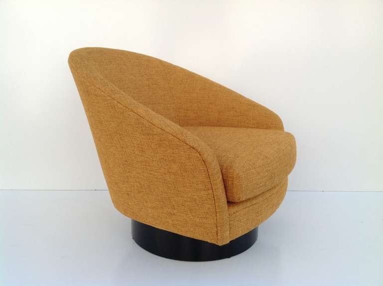 American A Pair of Swivel Lounge Chairs by Adrian Pearsall