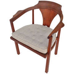 "Horseshoe" Rosewood Chair by Edward Wormley for Dunbar