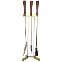 Polished Brass Fireplace Tools from the 1950s 2