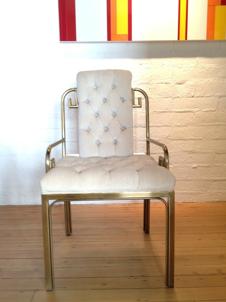 A set of six Mastercraft Greek Key chairs