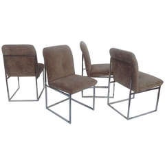 Set of Four Milo Baughman Dining Chairs Set of Four Milo Baughman Dining Chairs