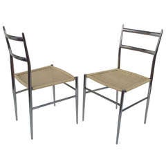 A Pair of Chrome Chairs Attributed to Gio Ponti 7