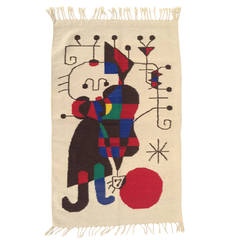 Abstract Tapestry Attributed to Joan Miro, 1965