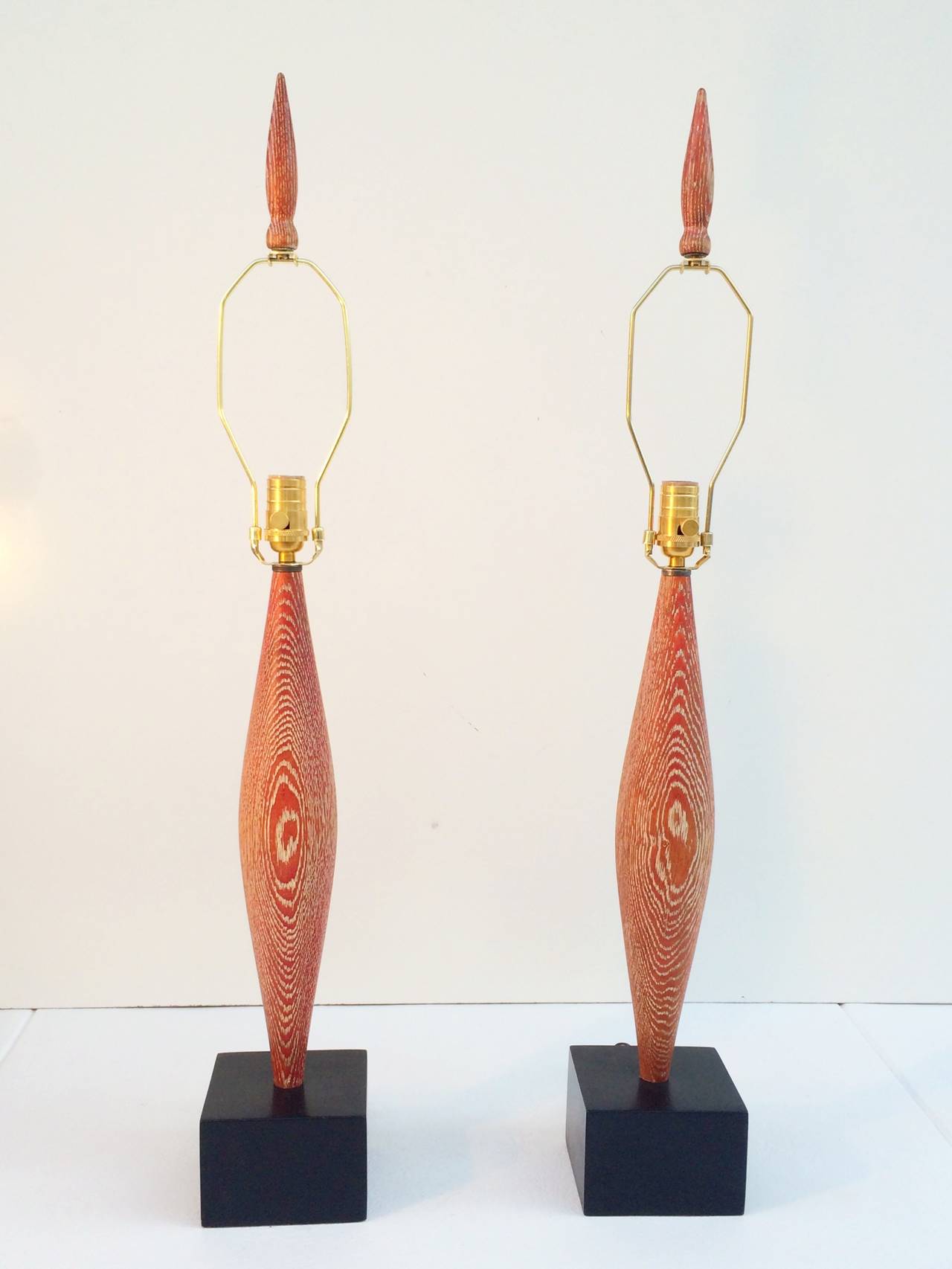 Mid-20th Century Pair of Yasha Heifetz lamps For Sale