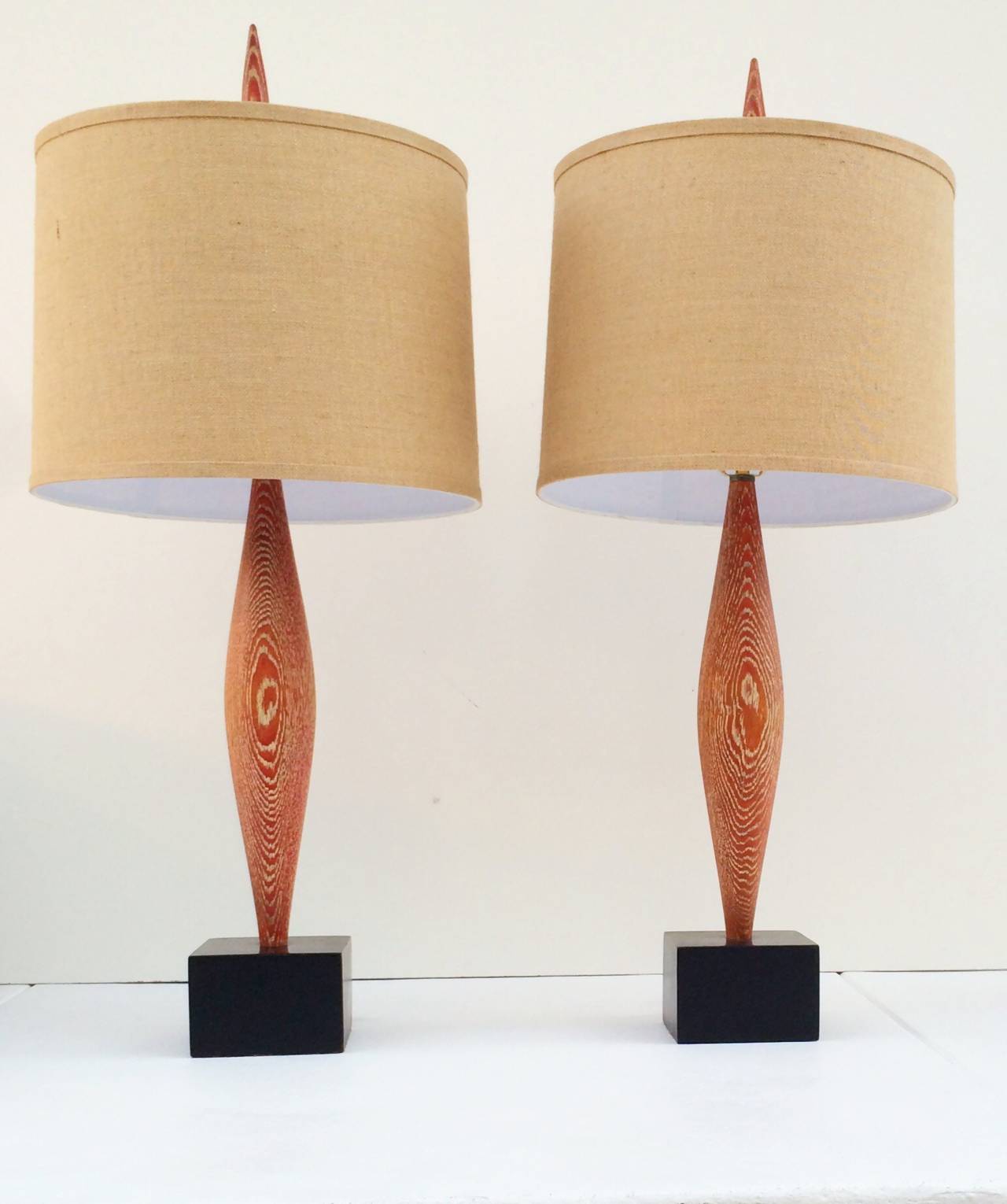 Pair of Yasha Heifetz lamps In Excellent Condition For Sale In Palm Springs, CA