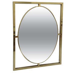 Large  Brass Mirror by La Barge Circa 1970's
