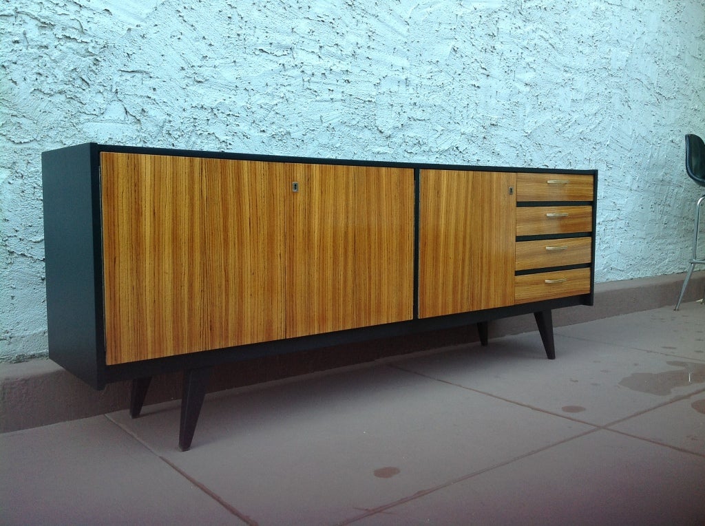 Wood A stunning zebra wood credenza