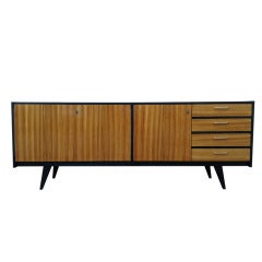 A stunning zebra wood credenza