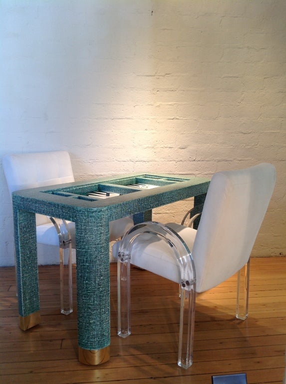 Late 20th Century Amazing backgammon table by Karl Springer