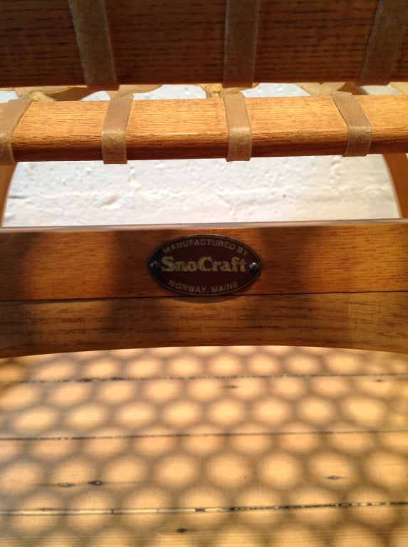 Wood Snow shoe rocker by Snocraft