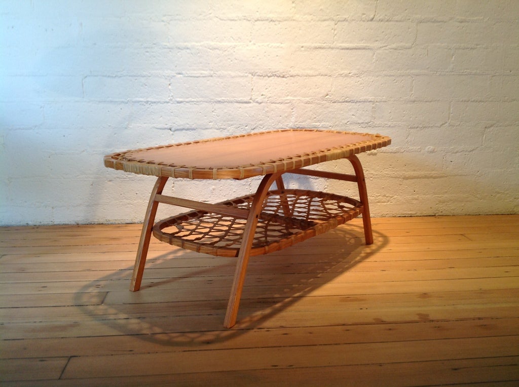 Snow shoe coffee table by Snocraft. 1