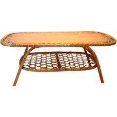 Vintage Snow shoe coffee table by Snocraft.
