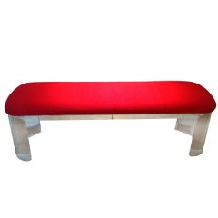 Lucite bench in the style of Karl Springer