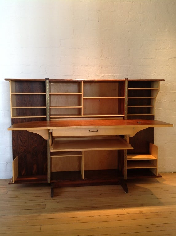 Mid-20th Century Rosewood fold-up desk