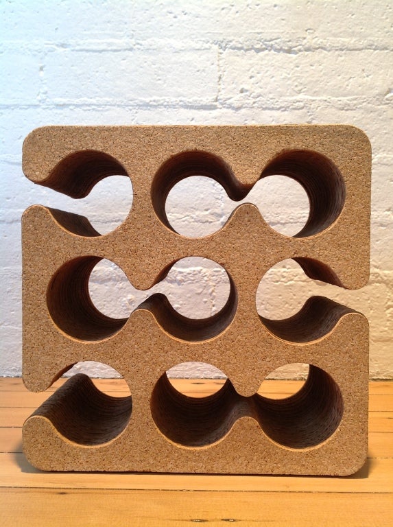 Frank Gehry cork and corrugated cardboard wine rack at 1stDibs