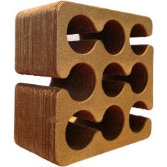 Frank Gehry  cork and corrugated cardboard wine rack