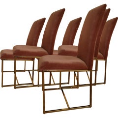 Set of six Milo Baughman dining chairs