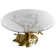 Vintage Willy Daro Tree Form Brass Coffee Cocktail Table