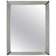 Art Deco Etched Wall Mirror