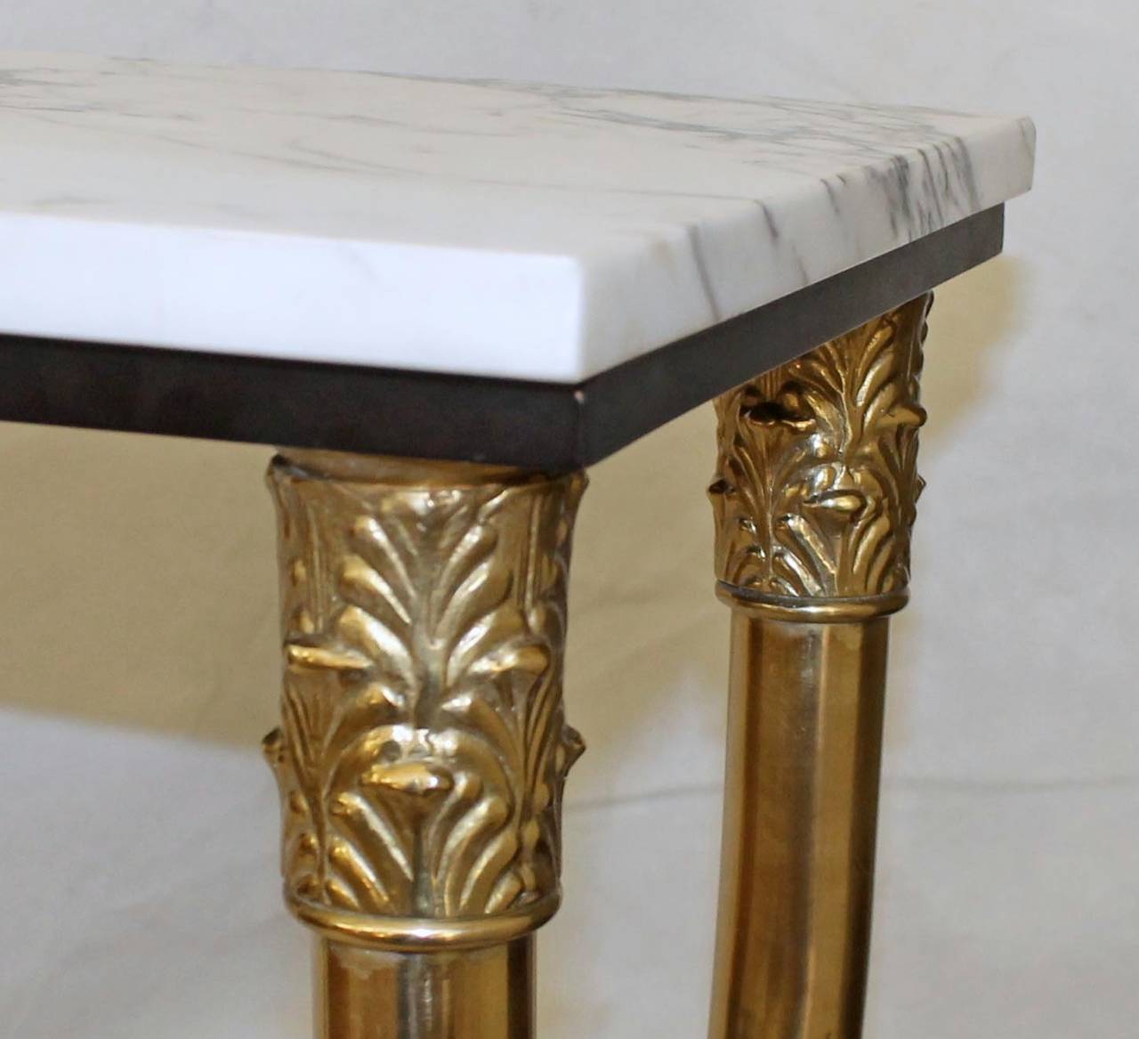 Italian Curule Brass Hall Console Table 1