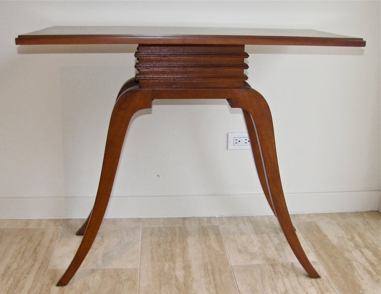 Mid-Century Modern Pauk Frankl Asian Inspired Mahogany Console for Brown Saltman For Sale