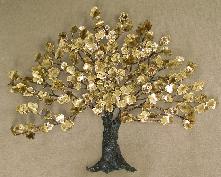 brass tree sculpture