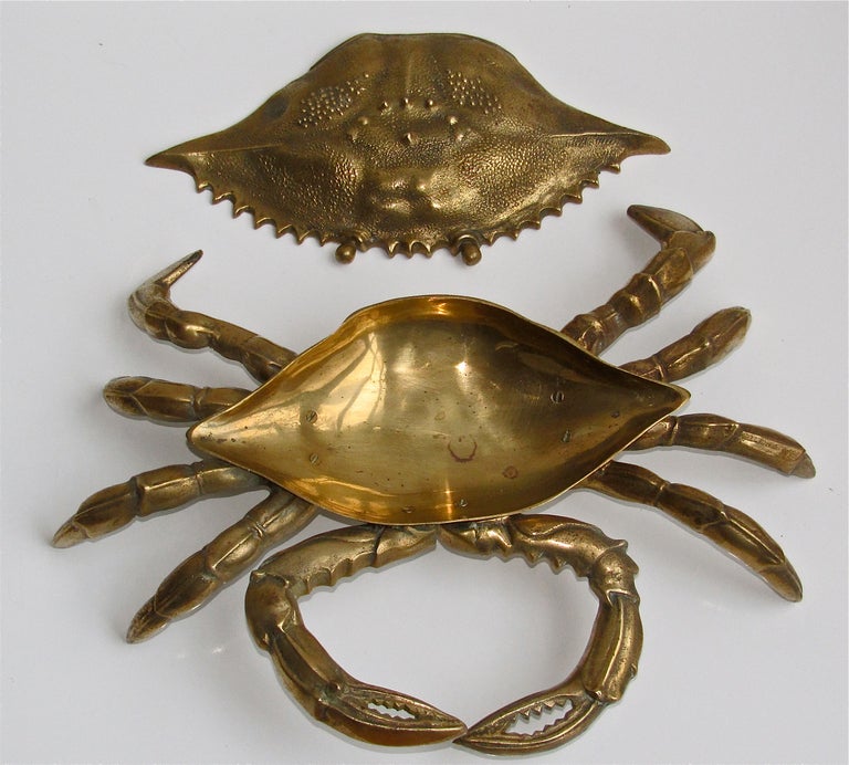 Mid-20th Century Grouping Brass Shell Fish Seahorse Mid Century