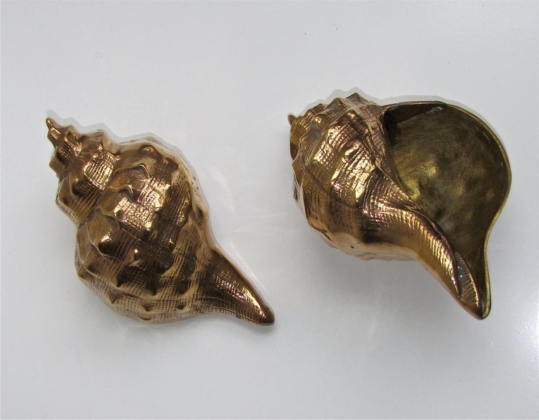 Grouping Brass Shell Fish Seahorse Mid Century 5