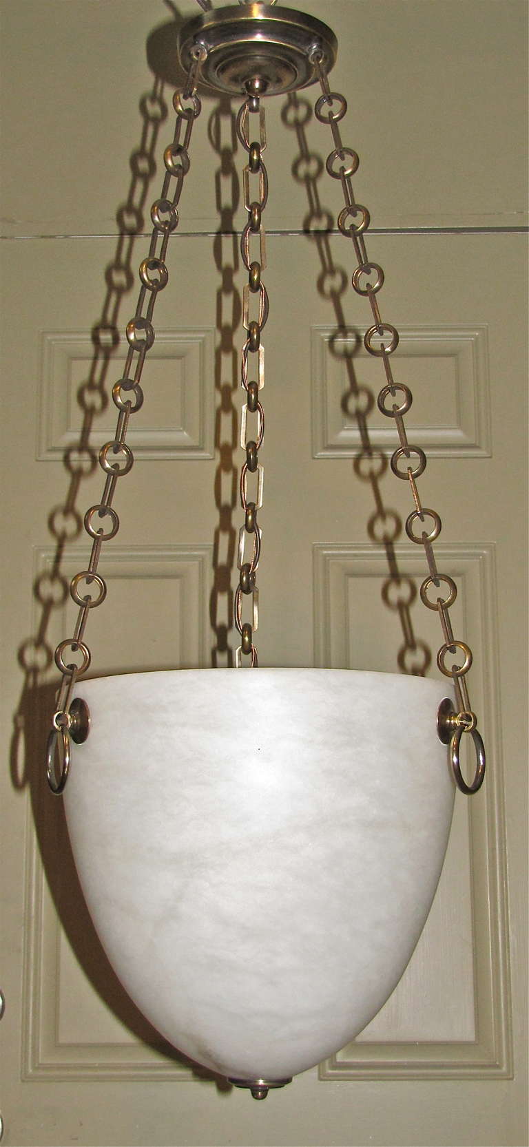 Directoire Style French Alabaster Ceiling Pendant Light 5